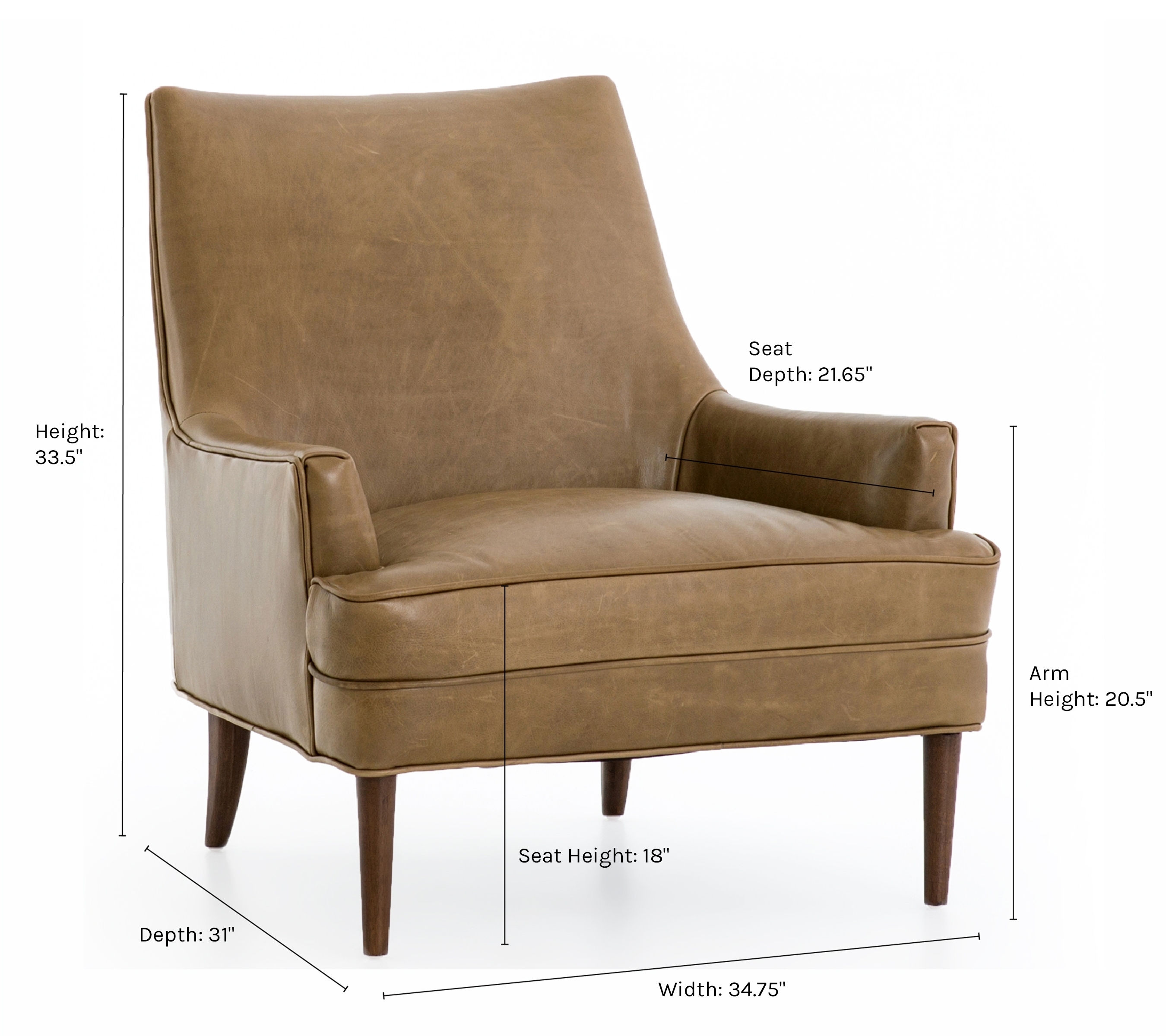 Ilona Leather Accent Chair - Image 12
