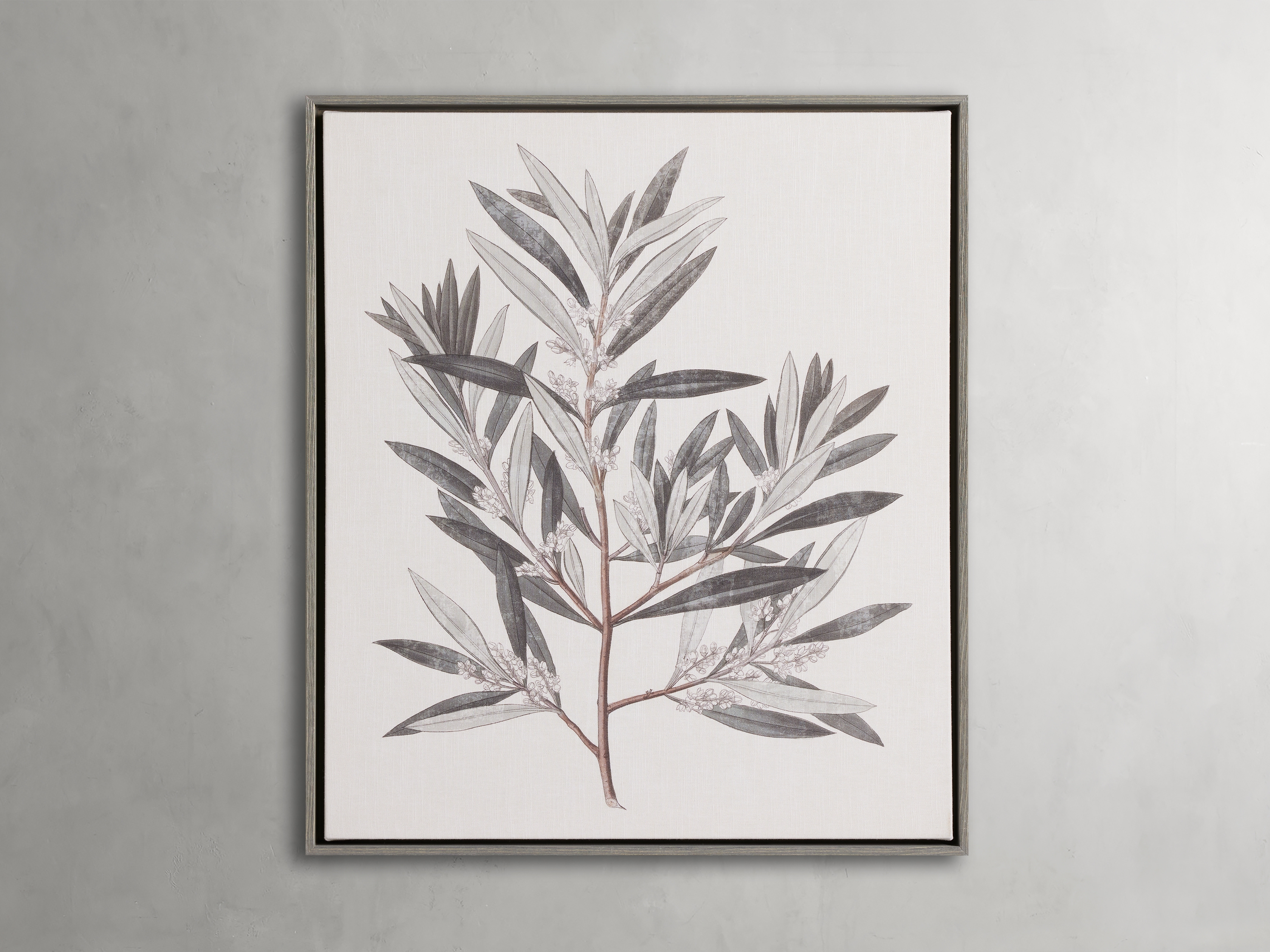 Falling in Leaves Ii Framed Print Wood White - Image 0