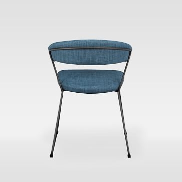 Mod Frame Upholstered Dining Chair, Poly, Blue, Black, Set of 2 - Image 2