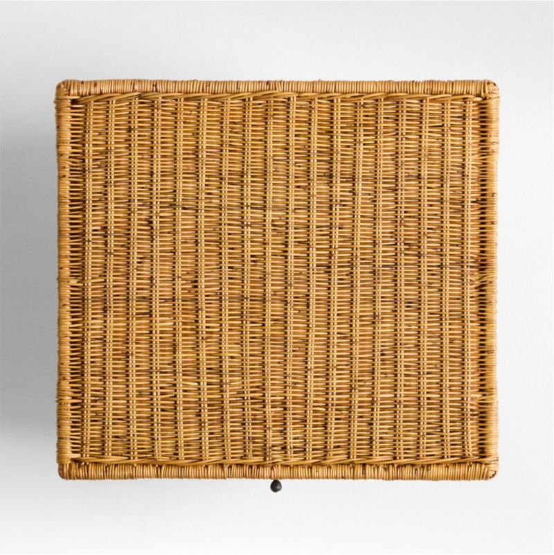 Reed Natural Wicker and Metal 20" End Table by Jeremiah Brent - Image 5