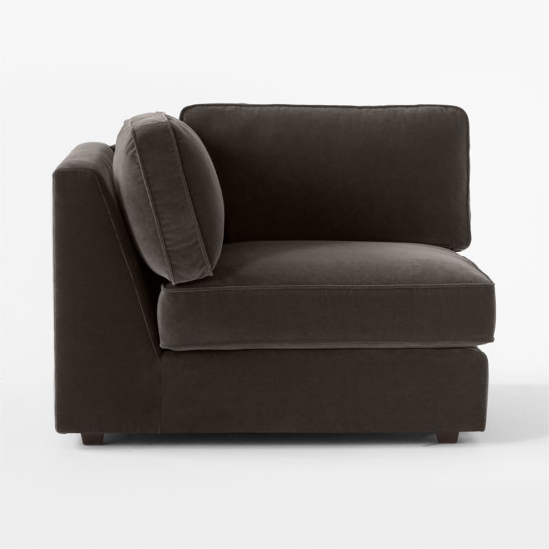 Malea Charcoal Grey Performance Fabric Corner Chair - Image 3