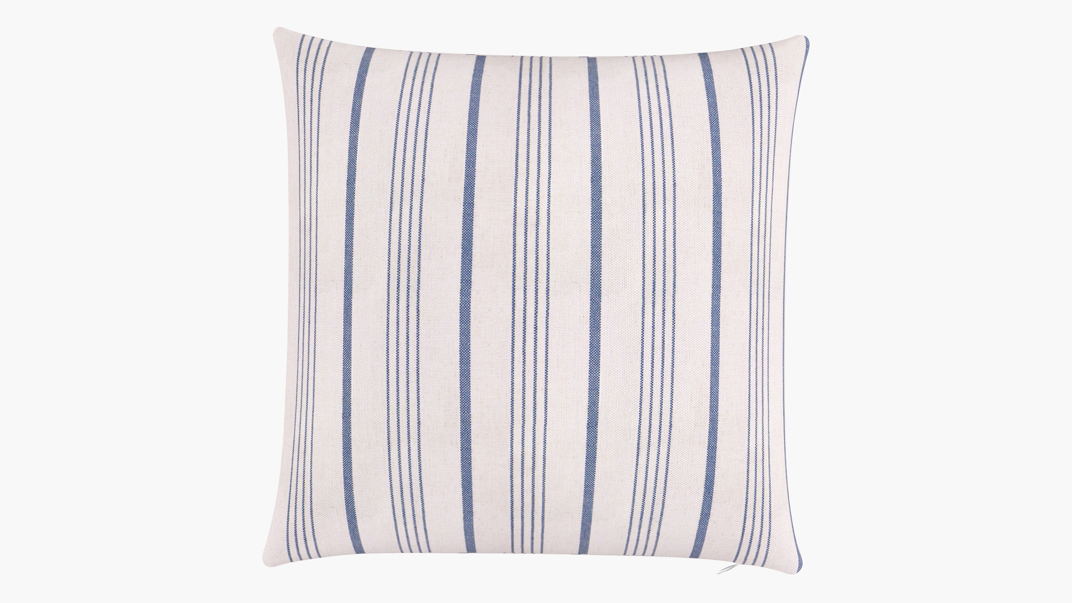 Throw Pillow 22", Blue Market Stripe, 22" x 22" - Image 0