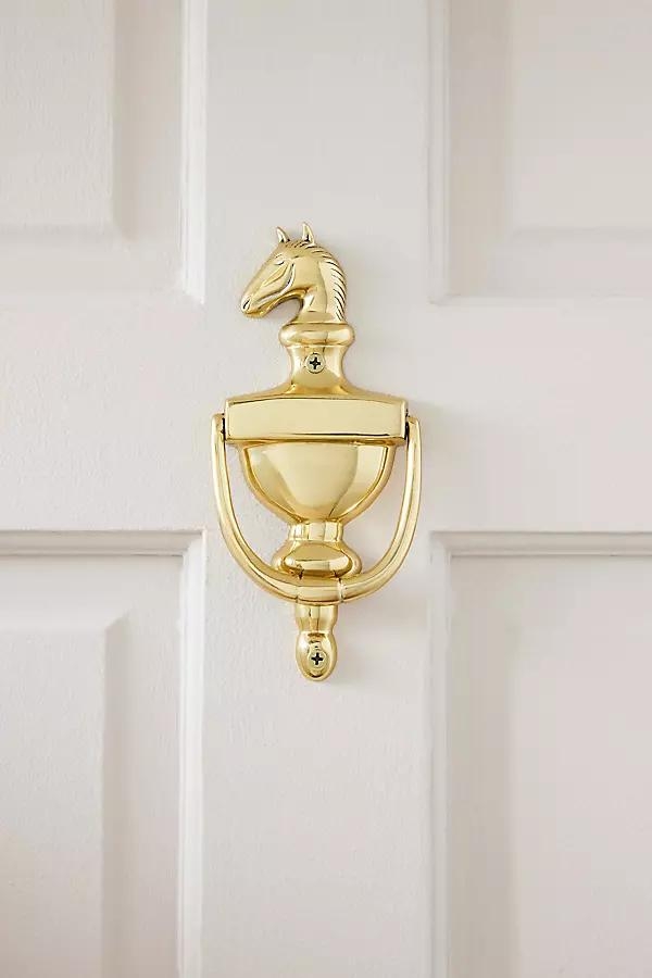 Horse Bust Brass Door Knocker - Image 0