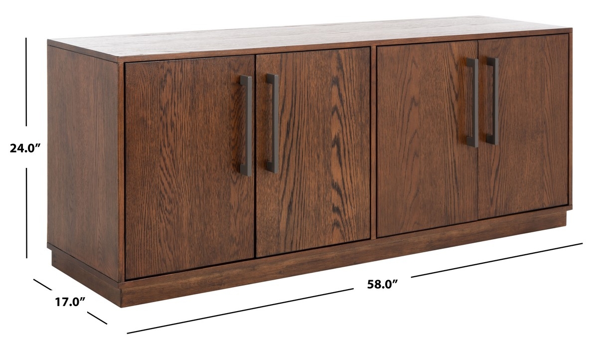 Mallory 4 Door Media Stand - Dark Brown - Image 9
