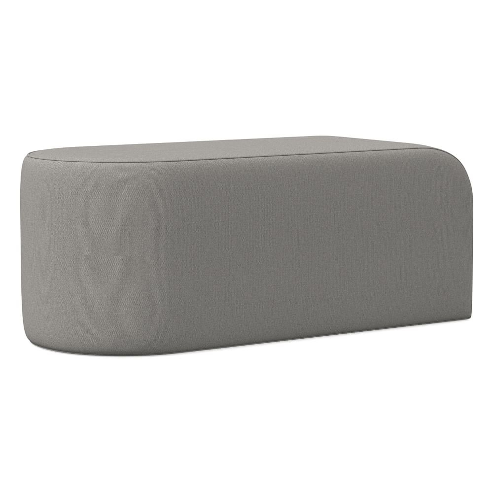 Tilly Large Ottoman, Poly, Performance Washed Canvas, Storm Gray, Concealed Support - Image 0