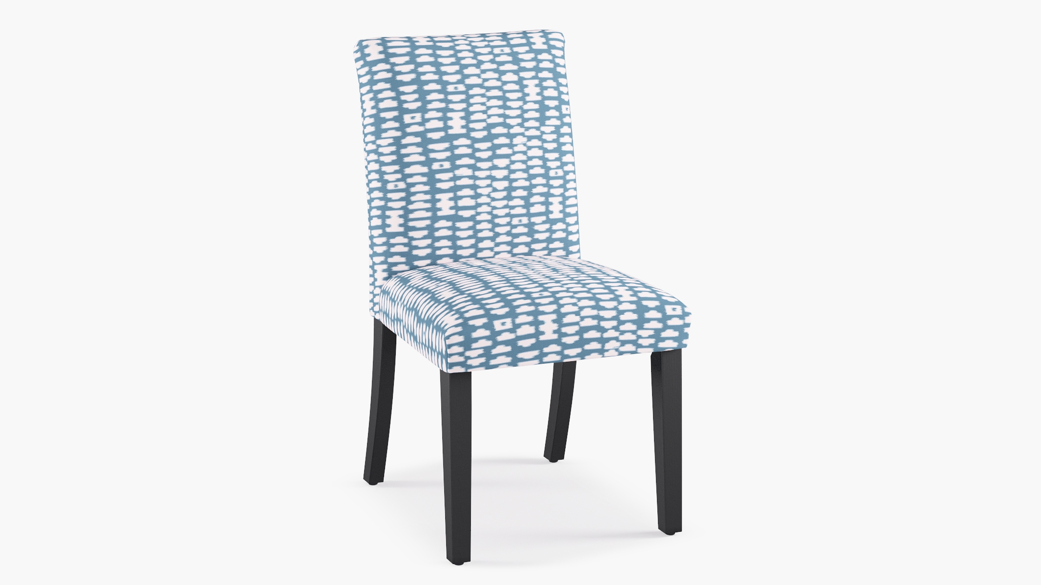 Classic Dining Chair, Dusty Blue Odalisque, Black - Image 1
