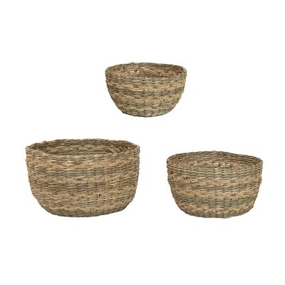 Seagrass Baskets, Natural, Set Of 3 - Image 0