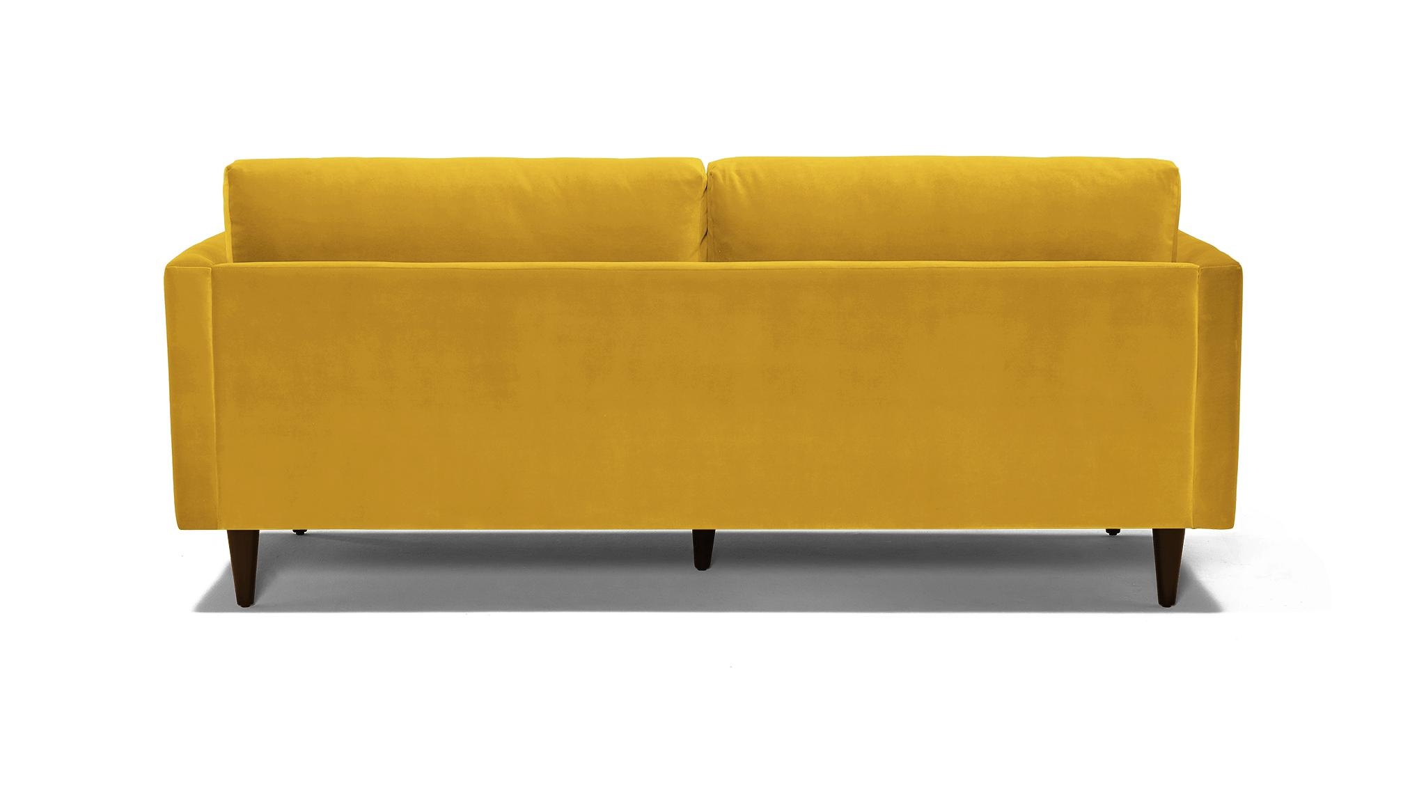 Yellow Adina Mid Century Modern Sofa - Bloke Goldenrod - Mocha - Image 4