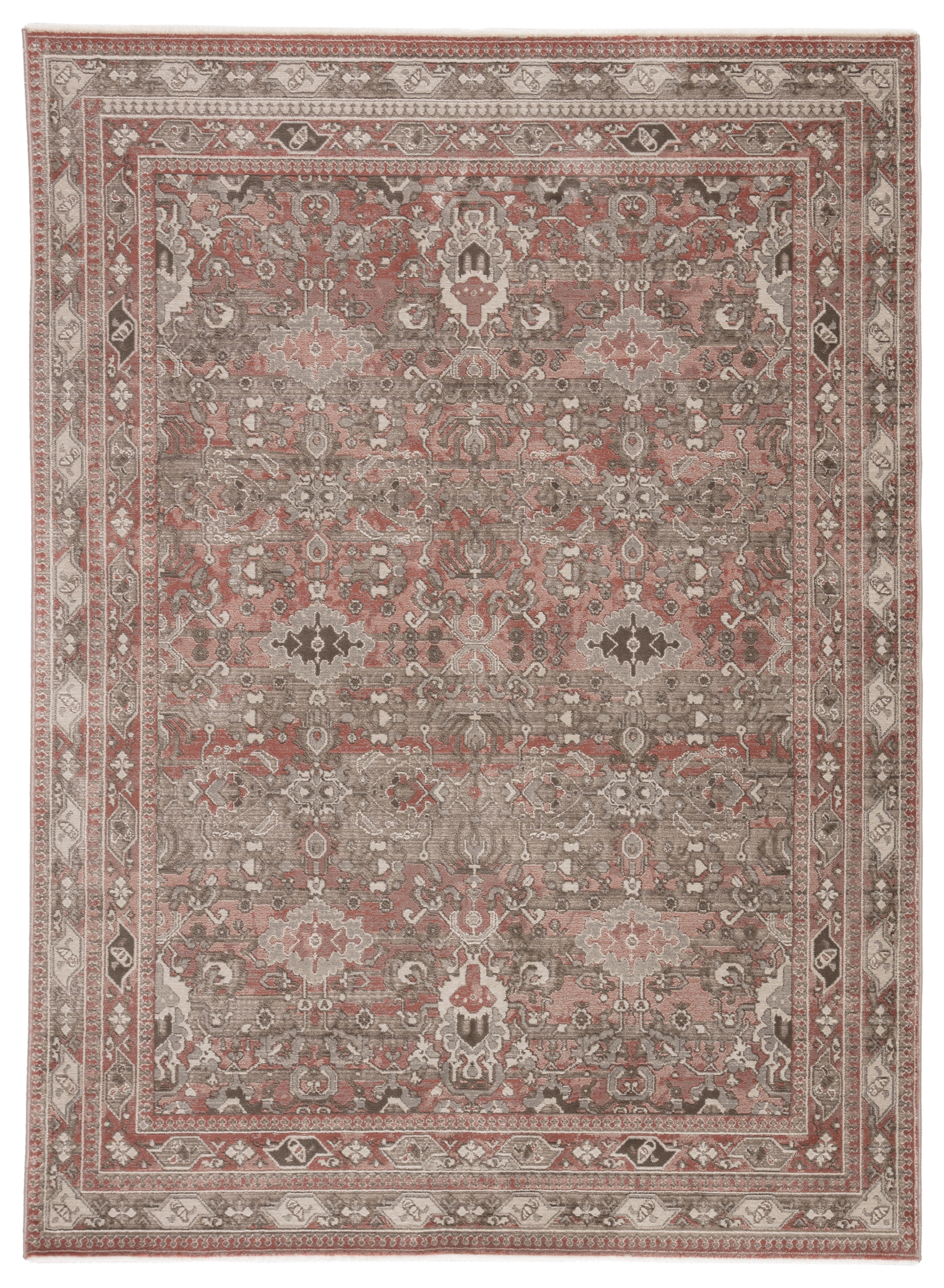 Murillo Oriental Red/ Gray Area Rug (10'X14') - Image 0