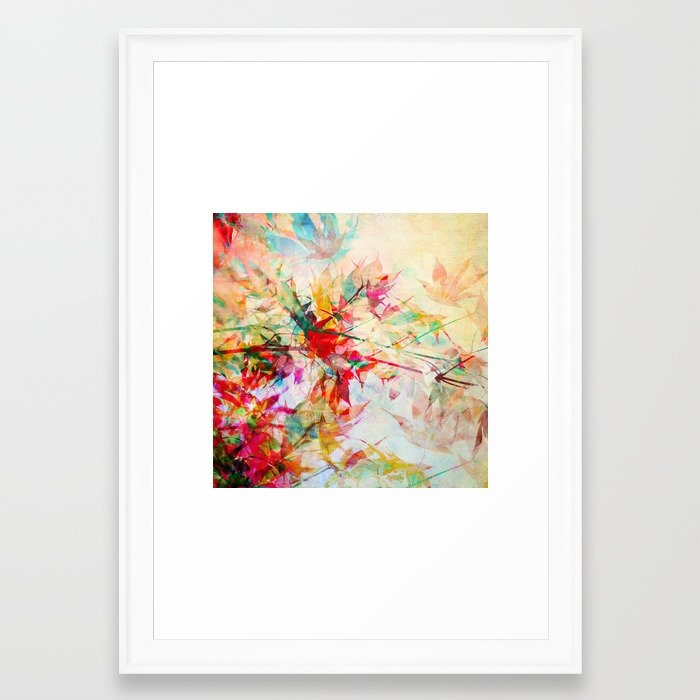 Abstract Autumn 2 Framed Art Print by Mareike BaPhmer - Scoop White - Small 13" x 19"-15x21 - Image 0