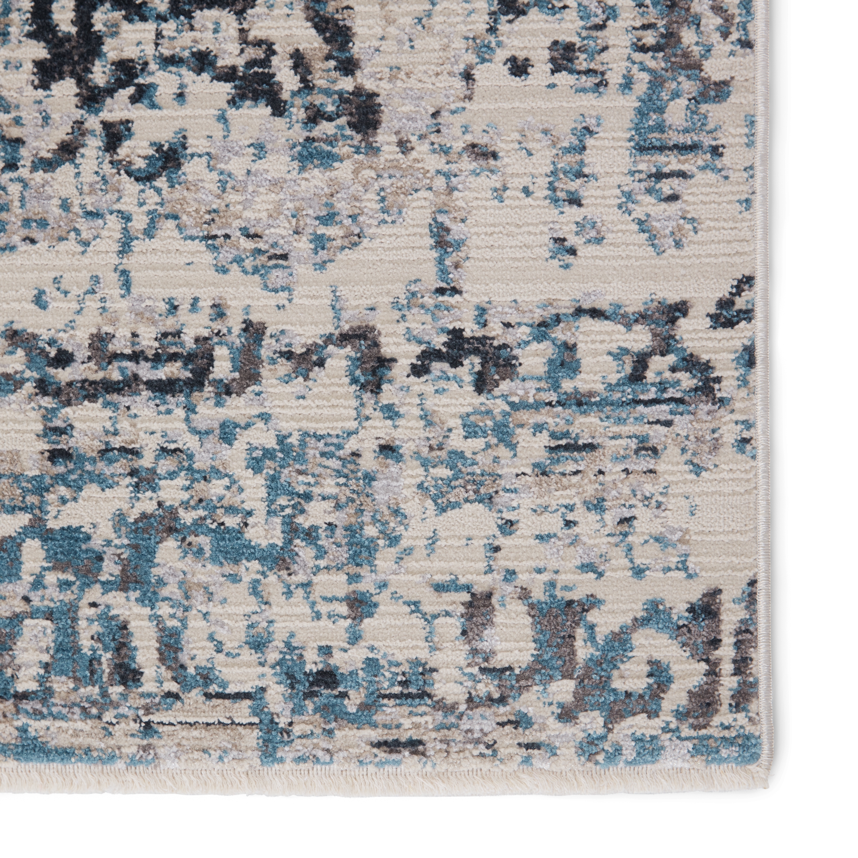Vibe by Halston Abstract Gray/ Blue Area Rug (7'10"X10'10") - Image 3
