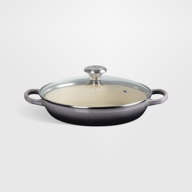 Le Creuset ® 2.25-Qt. Oyster Enameled Cast Iron Braiser with Glass Lid - Image 0