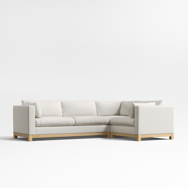 Pacific Wood 3-Piece Corner Sectional Sofa - Image 0