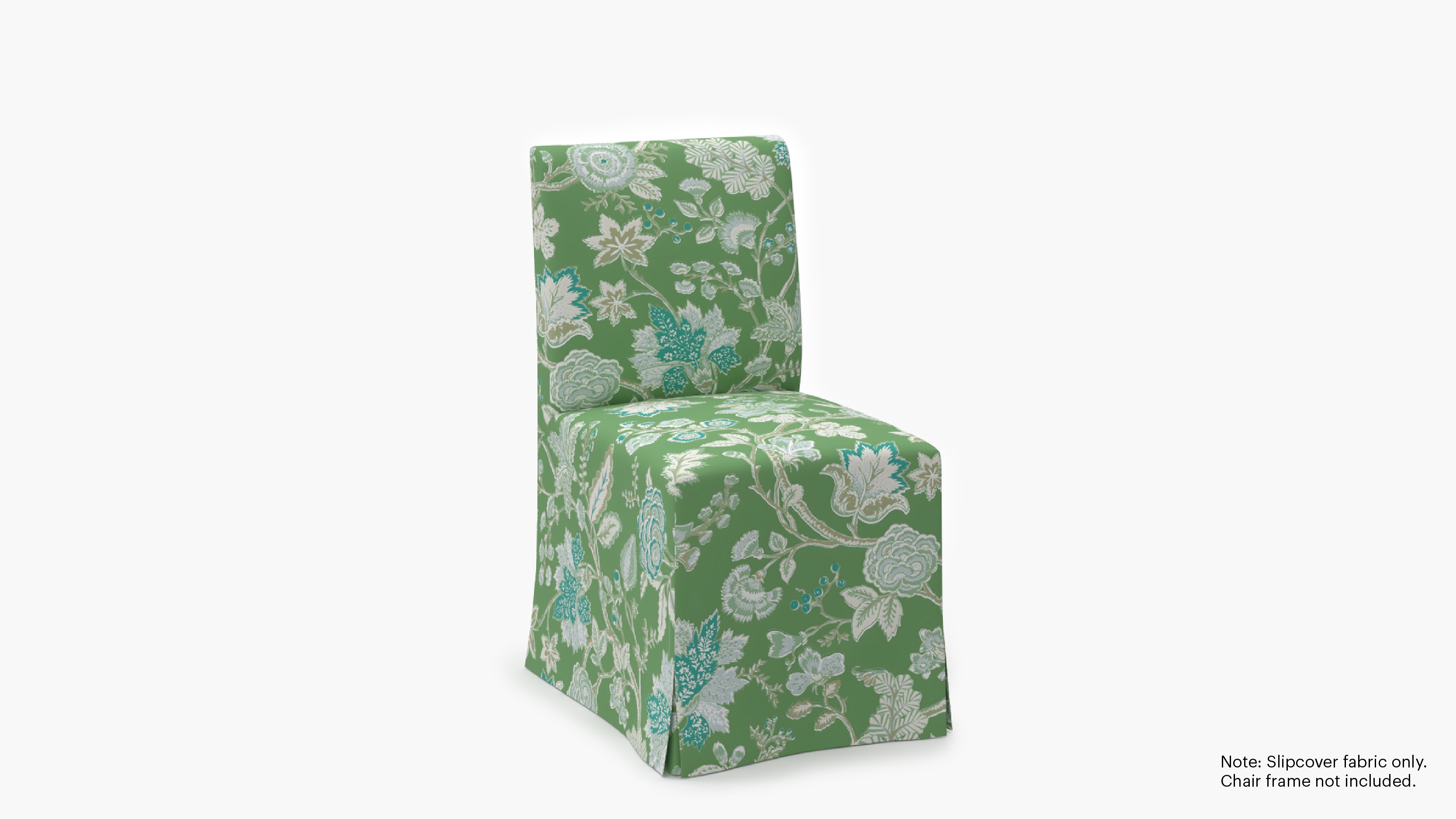 Slipcovered Signature Dining Chair - Cover Only, Green La Vendee - Image 1