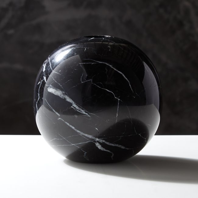Stick It Anywhere Black Marble Vase - Image 0