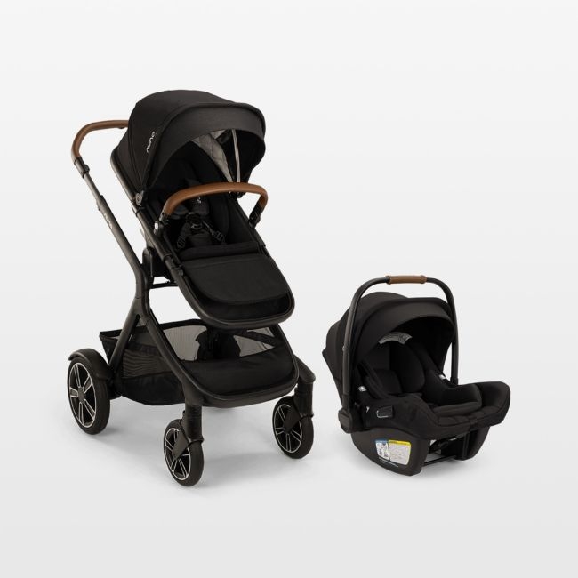 Nuna ® PIPA ™ aire rx Caviar Black Reclining Baby Car Seat + DEMI ™ next Stroller Travel  System - Image 0