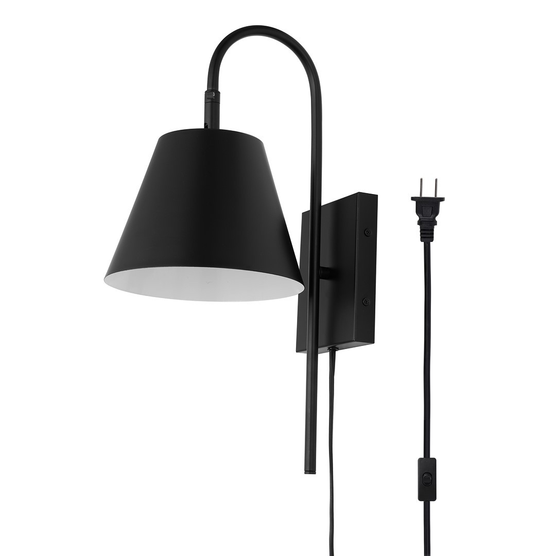 Rhoeva 10.5" Wall Sconce - Black - Image 0
