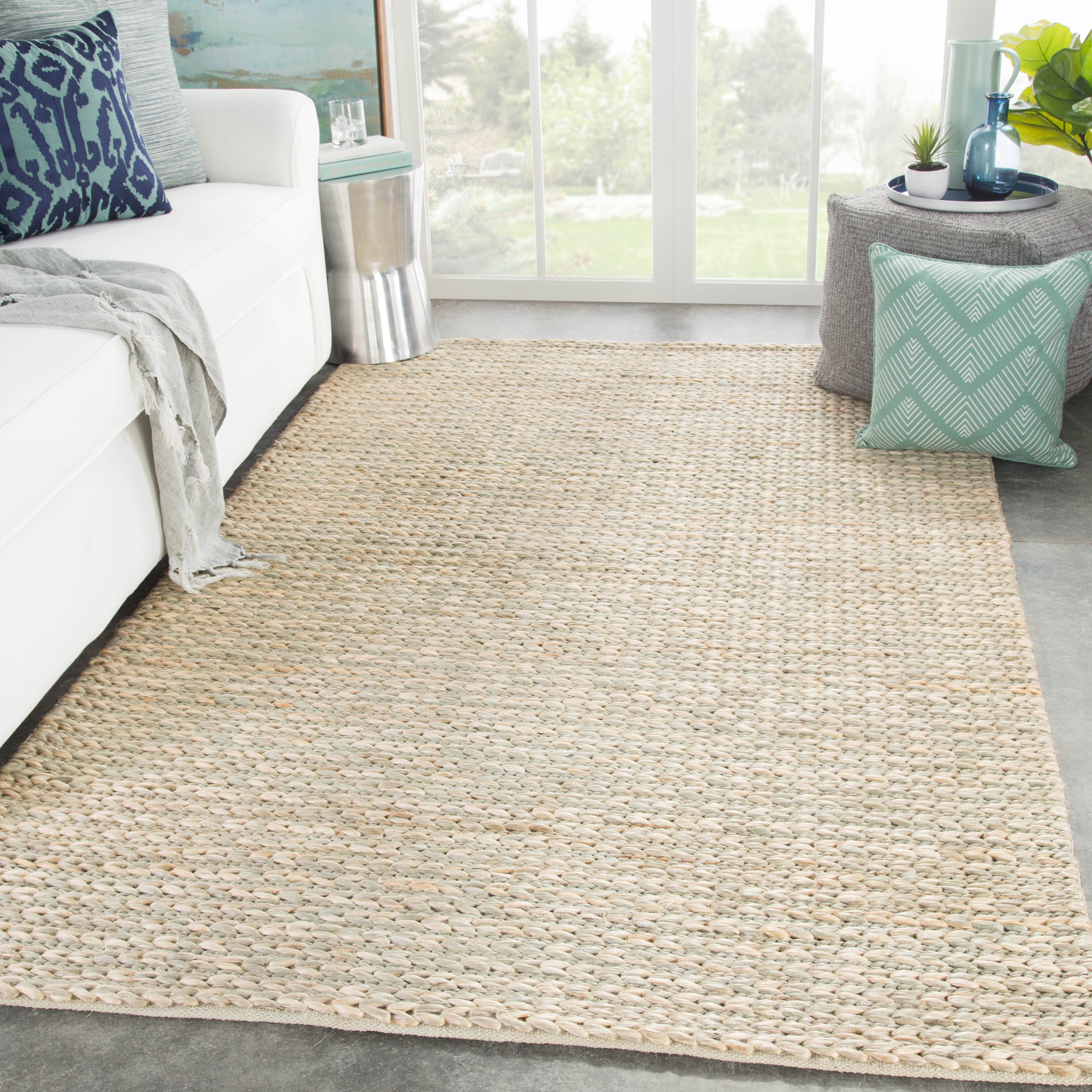 Calista Natural Solid Tan/ Greige Area Rug (8'X10') - Image 4