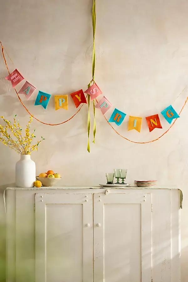 Happy Spring Felt Garland - Image 0