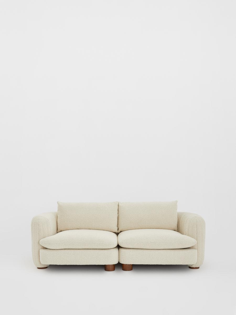 Vivienne Sectional Sofa, Three Seater, Boucle Natural, US - Image 0