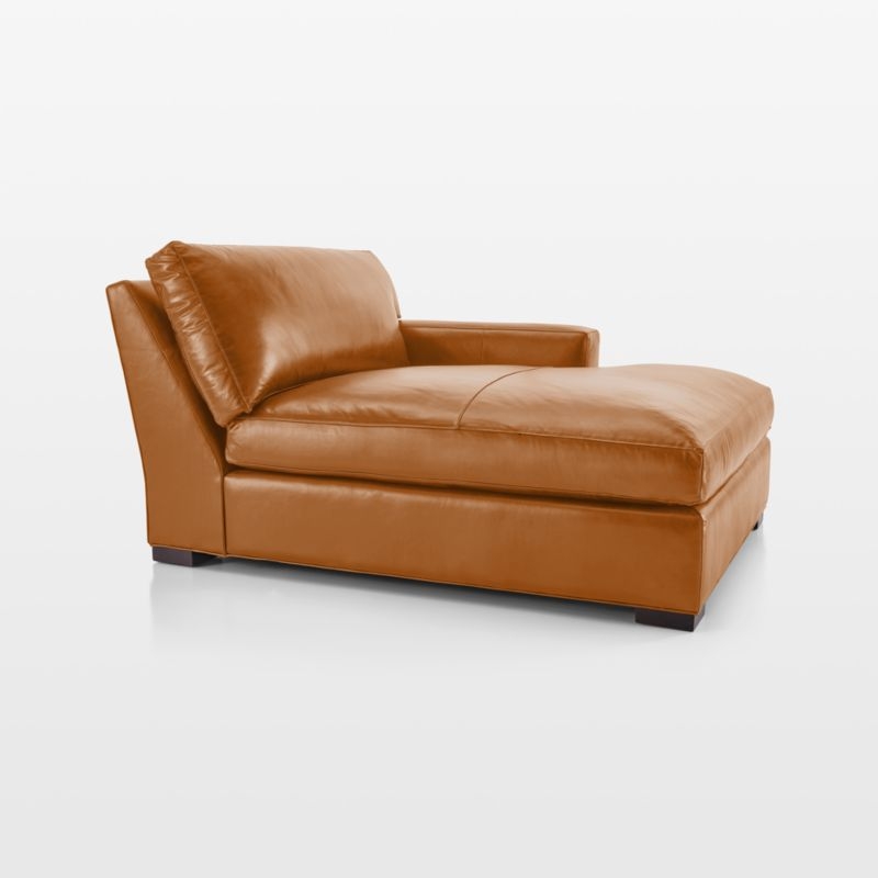 Axis Leather Right-Arm Extra Wide Chaise Lounge Sectional Piece - Image 1
