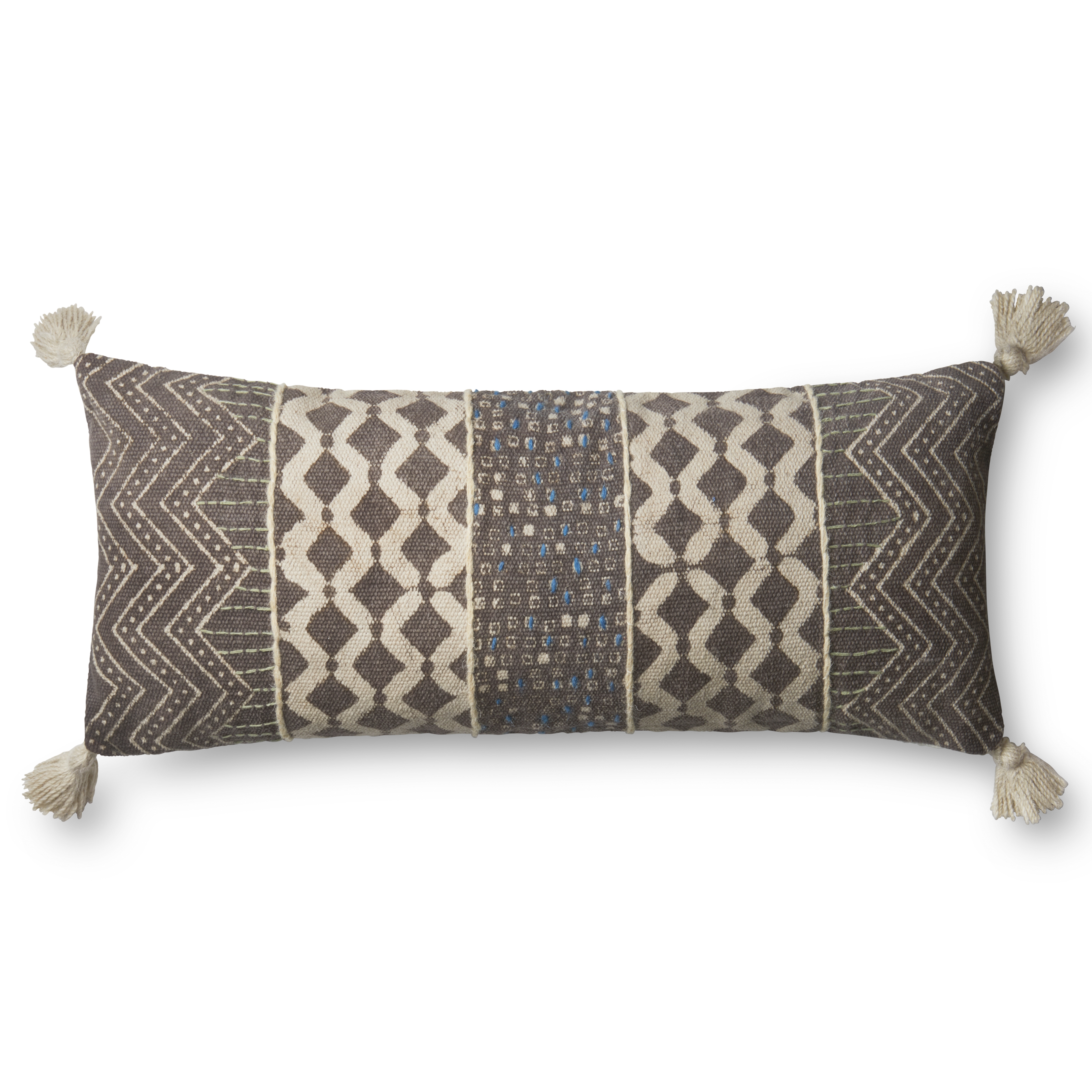 Loloi Pillows Grey / Multi 13" x 35" Cover Only - Image 0