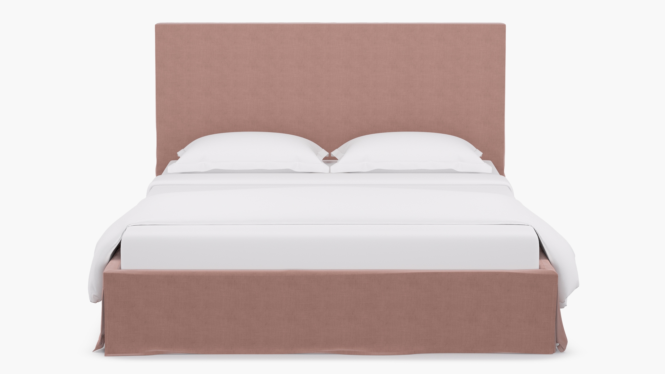 Slipcovered Bed, Blush Everyday Linen, King - Image 0