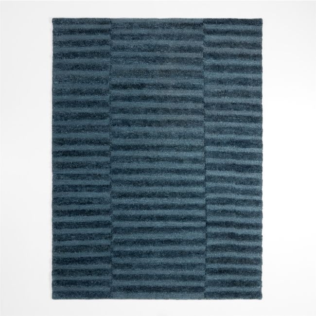 Oaxaca Jute Hand-Knotted Navy Blue Area Rug 10'x14' - Image 0