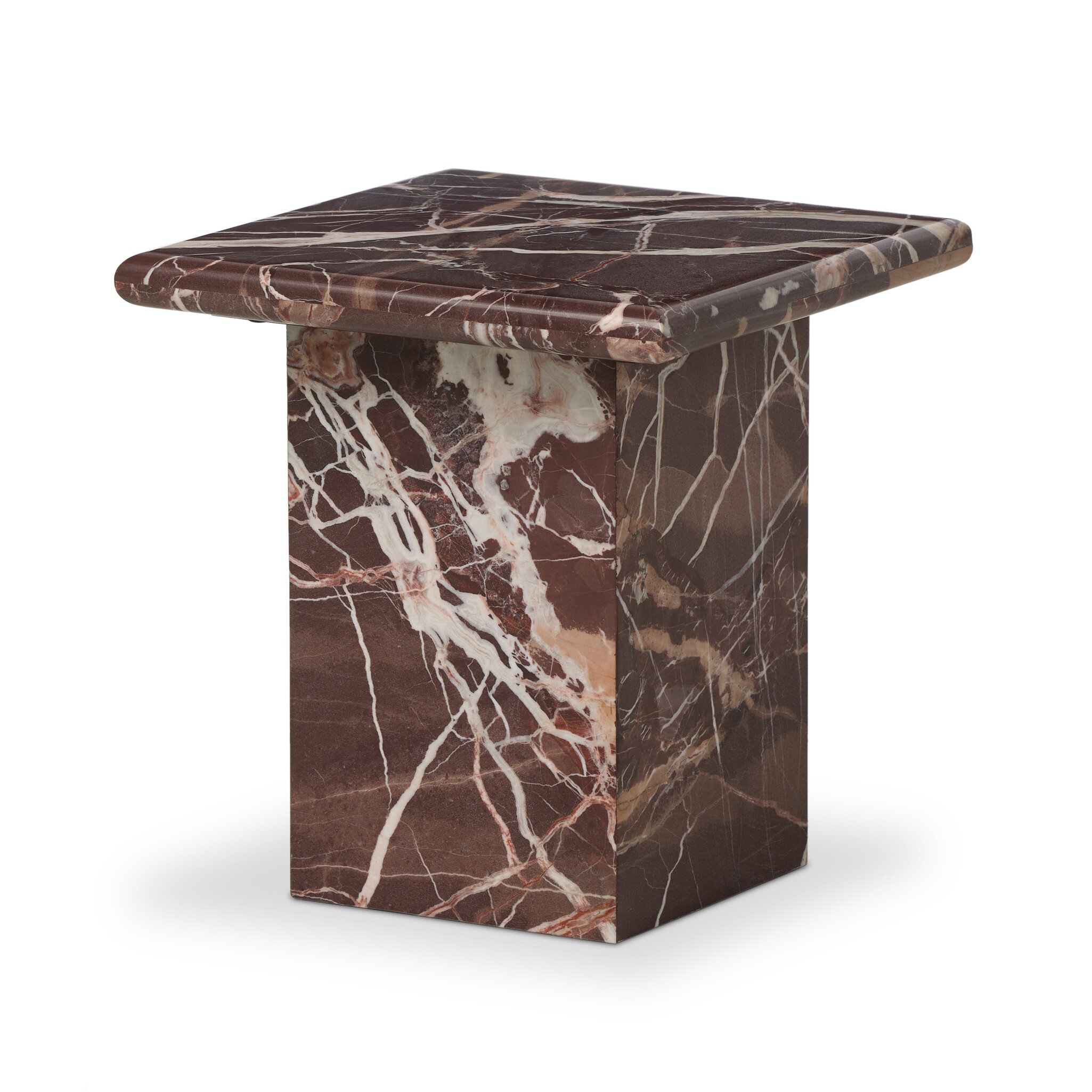Arum End Table - Merlot Marble - Image 1