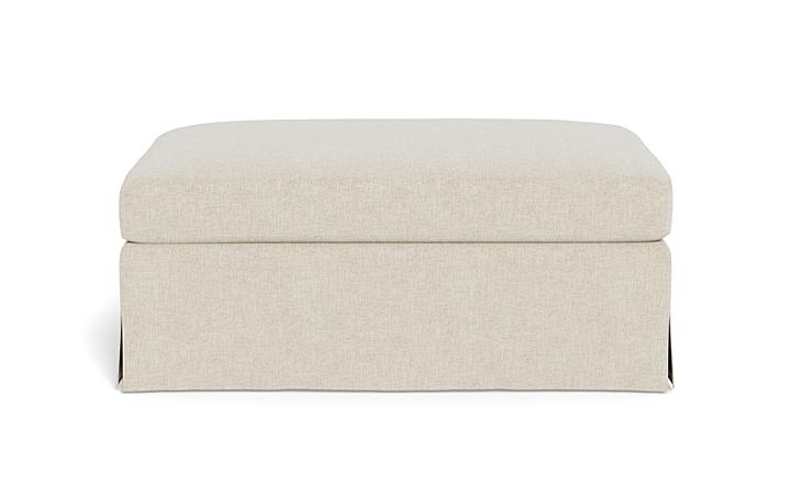 Sloan Slipcovered Ottoman - Image 0