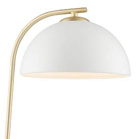 Lite Source Roden 22 1/4" White and Antique Brass Modern USB Desk Lamp - Image 2