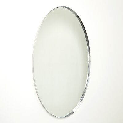 Elongated Oval Mirror-Nickel-Sm - Image 0