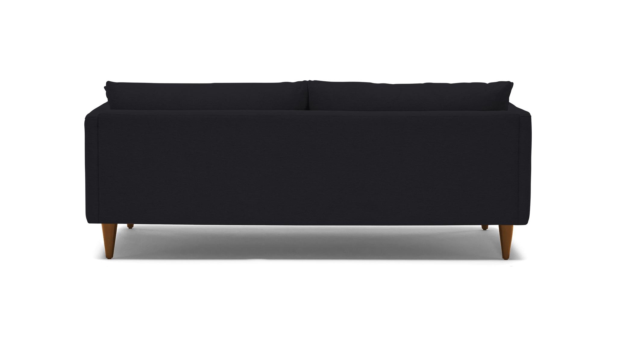 Black Lewis Mid Century Modern Sofa - Royale Gunmetal - Mocha - Cone - Image 4