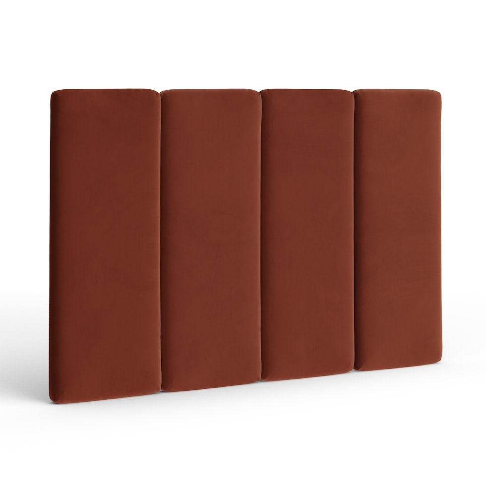 Noel King Tall Velvet Headboard - Hale Rust - Image 0