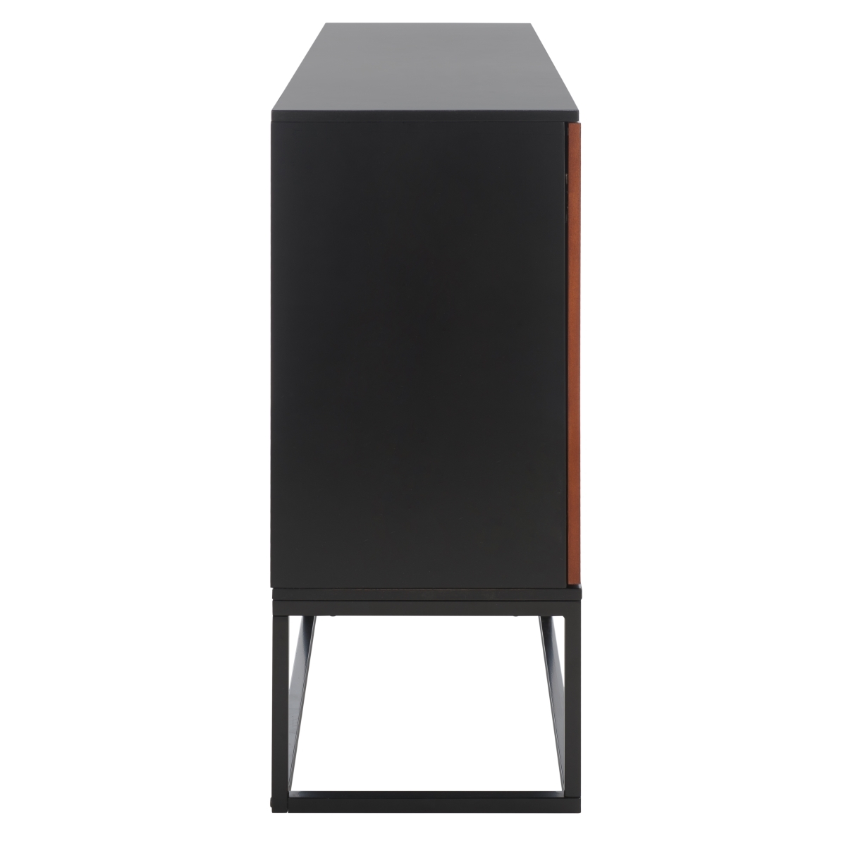 Vance 3 Door 2 Shelf Sideboard - Black / Brown - Safavieh - Image 6