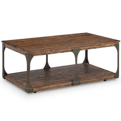 Aradhya Wood Coffee Table with Casters - Image 0