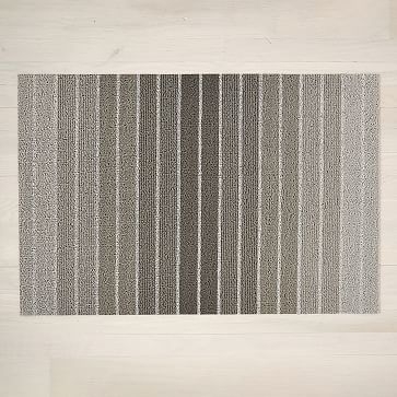Chilewich Block Stripe Shag Floormat, 18x28, Denim - Image 3