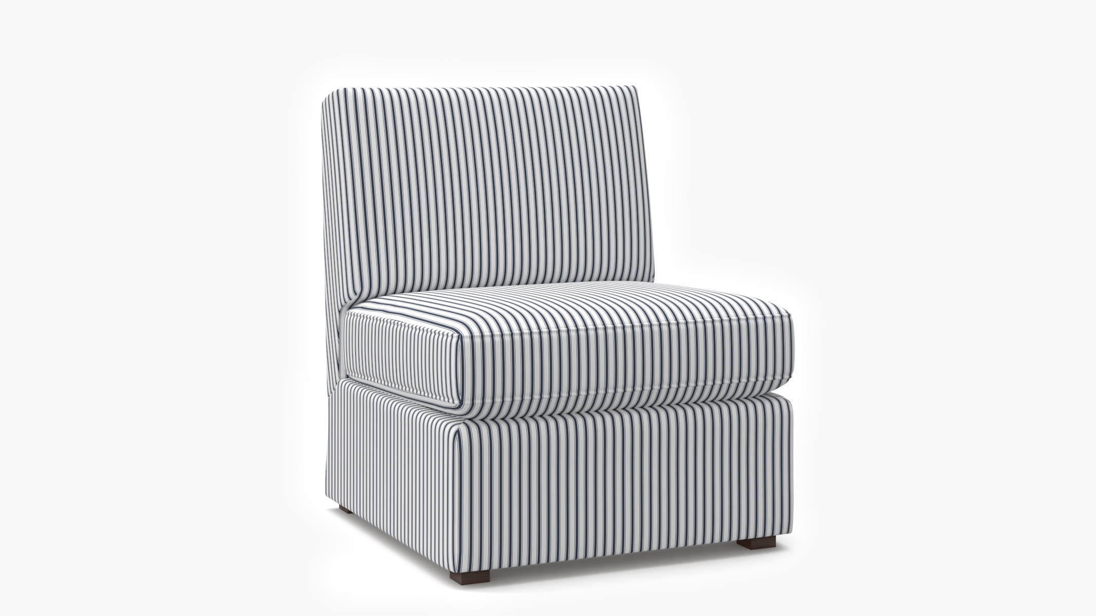 Grande Slipper Chair, Navy Classic Ticking Stripe - Image 1