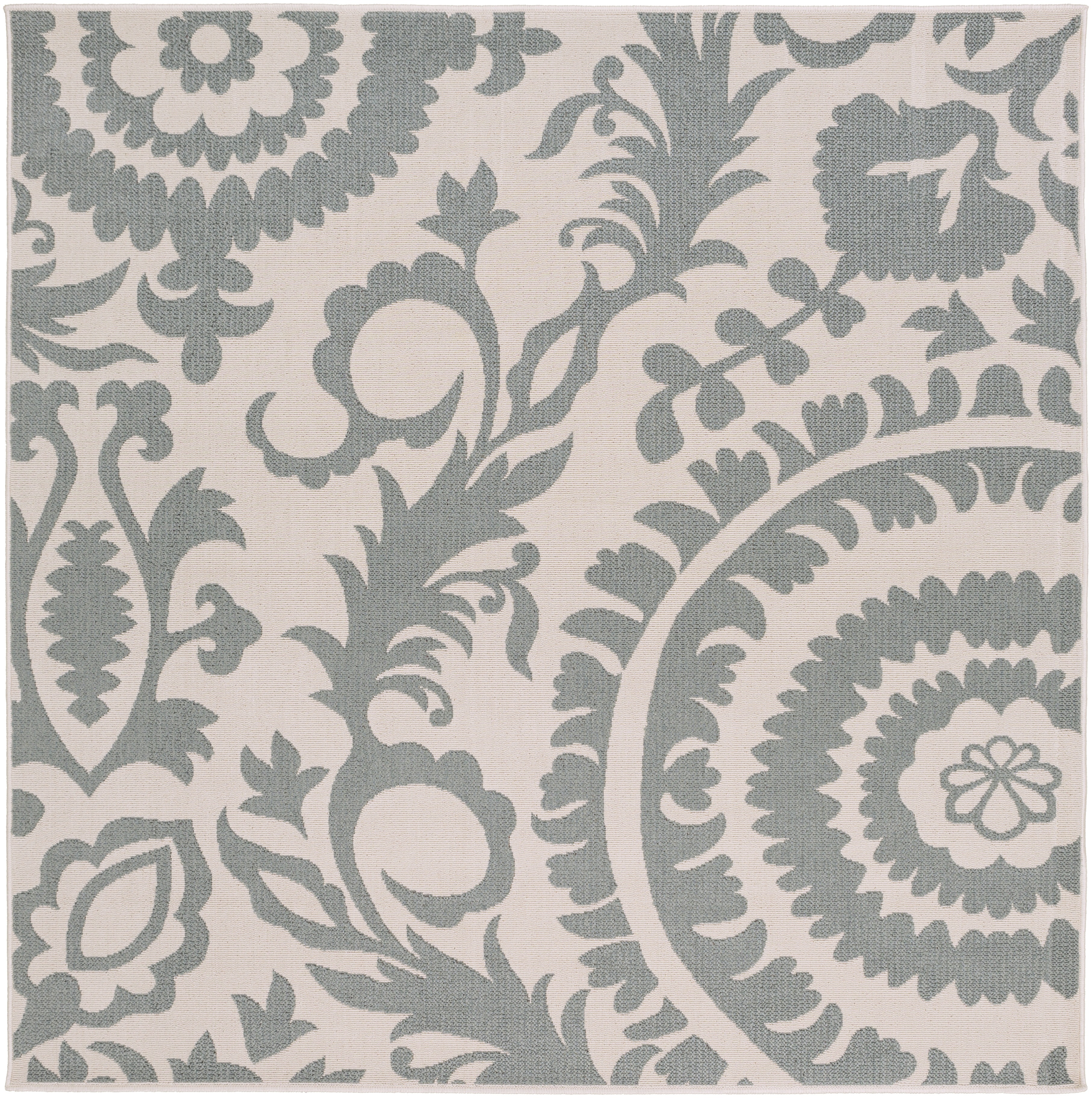 Alfresco Beige Outdoor 7'3" x 7'3" Machine Woven Rug - Image 0