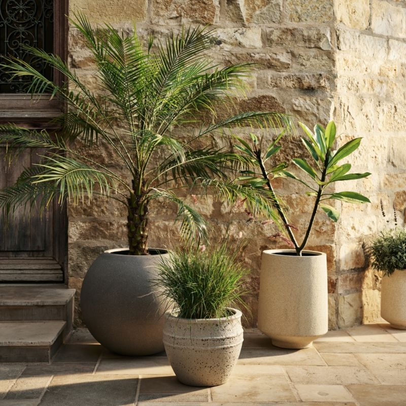 Sphere Small Sand Indoor/Outdoor Planter 20"x17.5" - Image 1