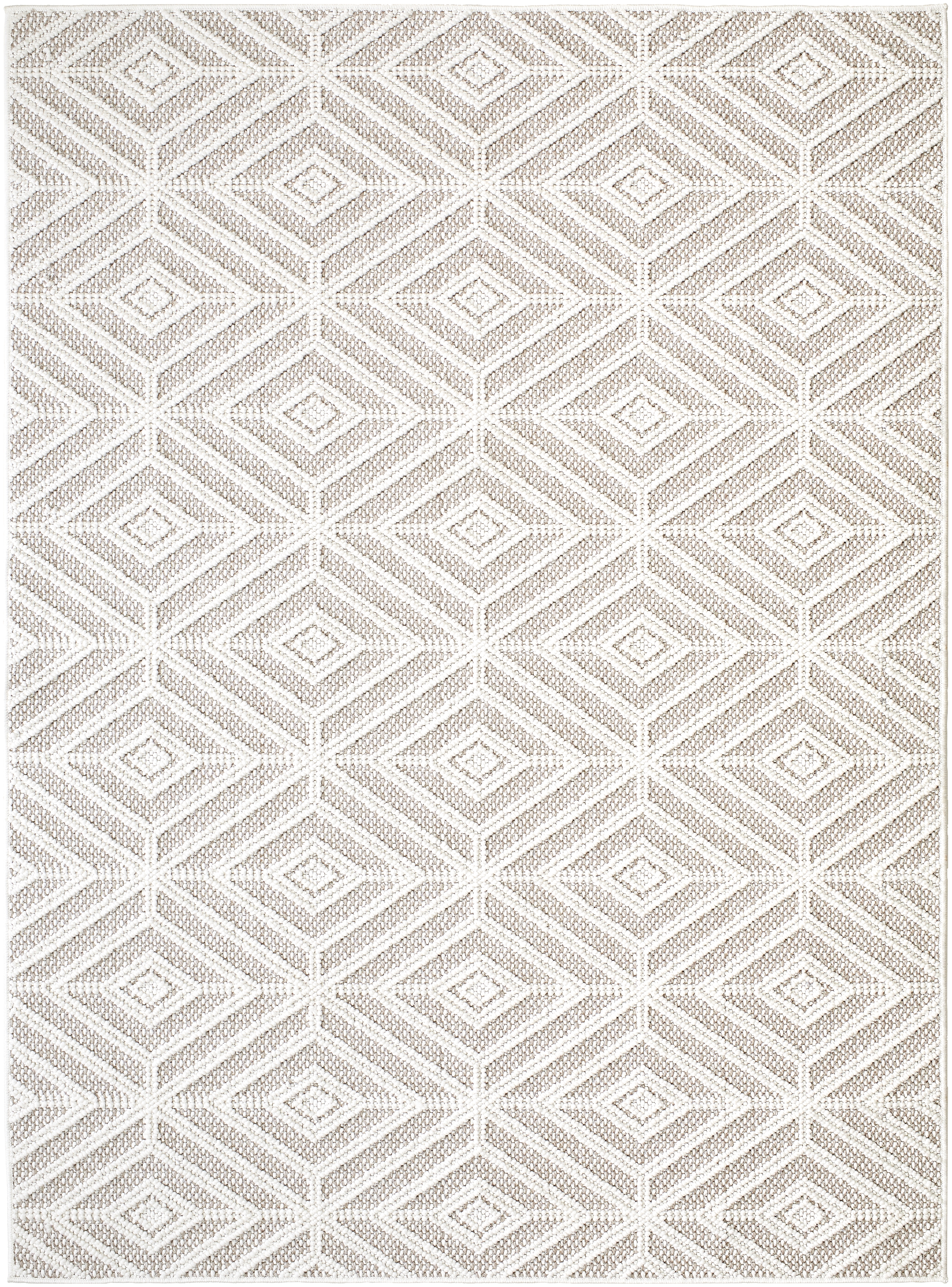 Livabliss Bouclair Beige Indoor 5'3" x 7' Machine Woven Rug - Image 0