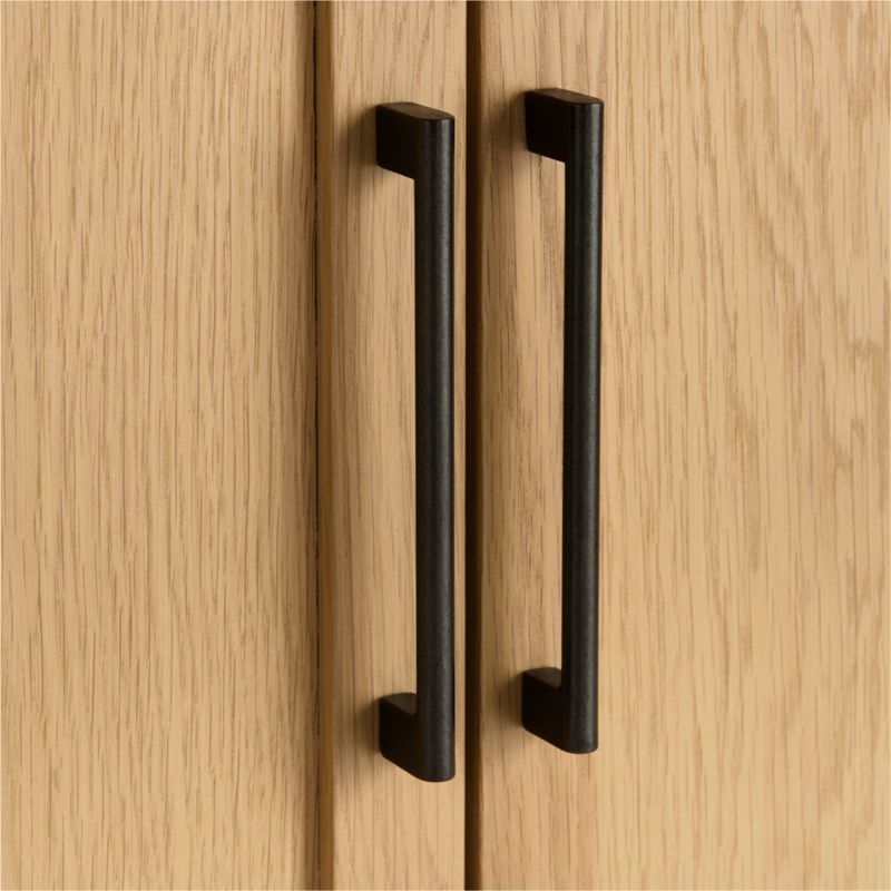 Oliver Modular Natural Oak Wood Kids Open Bookcase with Door - Image 3