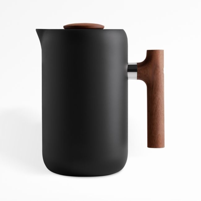 Fellow Clara French Press Matte Black with Walnut Accents - Image 0