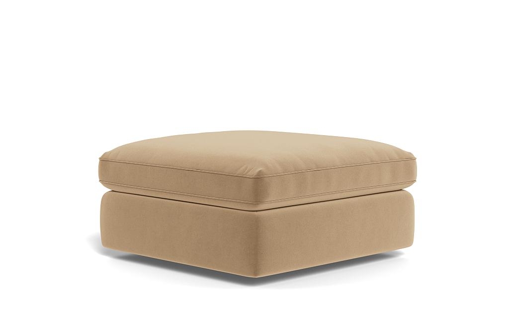 James Square Ottoman with Contrast Piping and Storage Option - Image 1