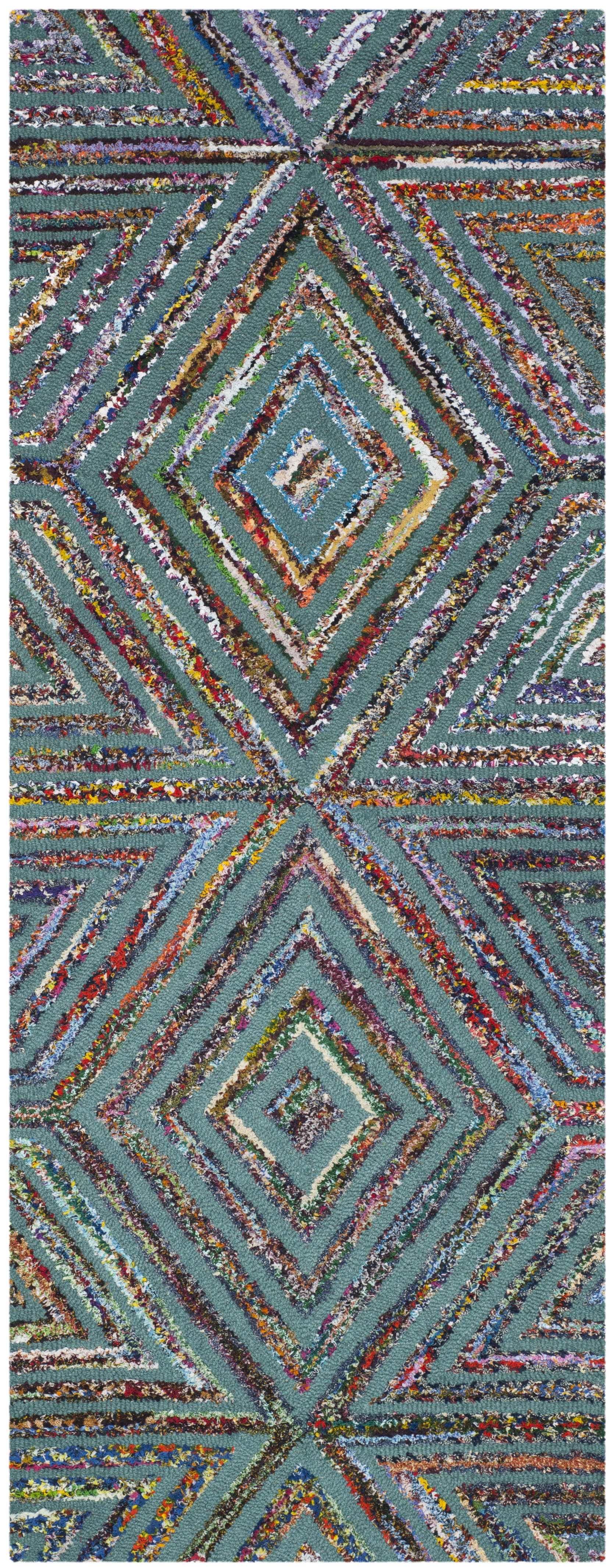 Arlo Home Hand Tufted Area Rug, NAN607A, Blue,  2' 3" X 6' - Image 0