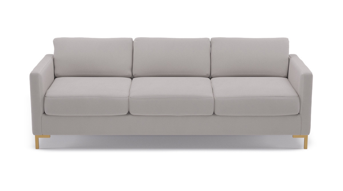 Modern Sofa | Platinum Velvet - Image 0
