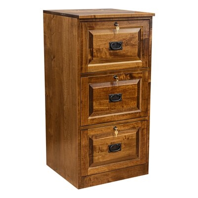 Traditional 3 Drawer File Cabinet 113 Cherry - Image 0