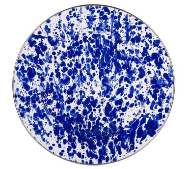 Swirl Enamel Charger Plates, Set of 2 - Cobalt - Image 4