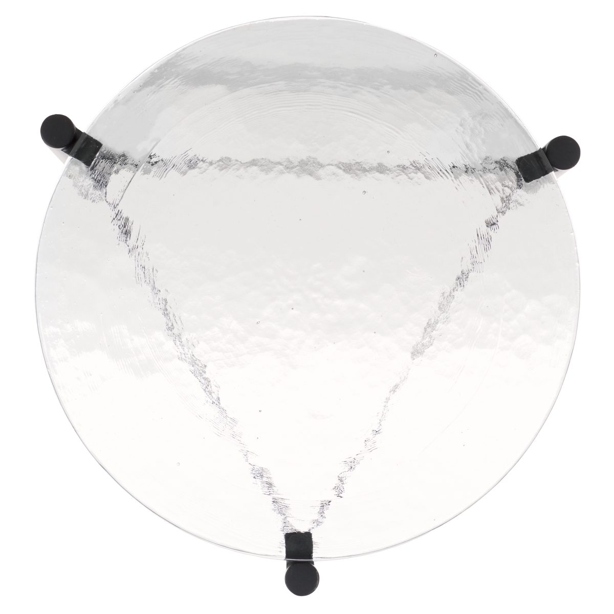 Rozalia Cast Glass Accent Table - Black/Clear - Image 4
