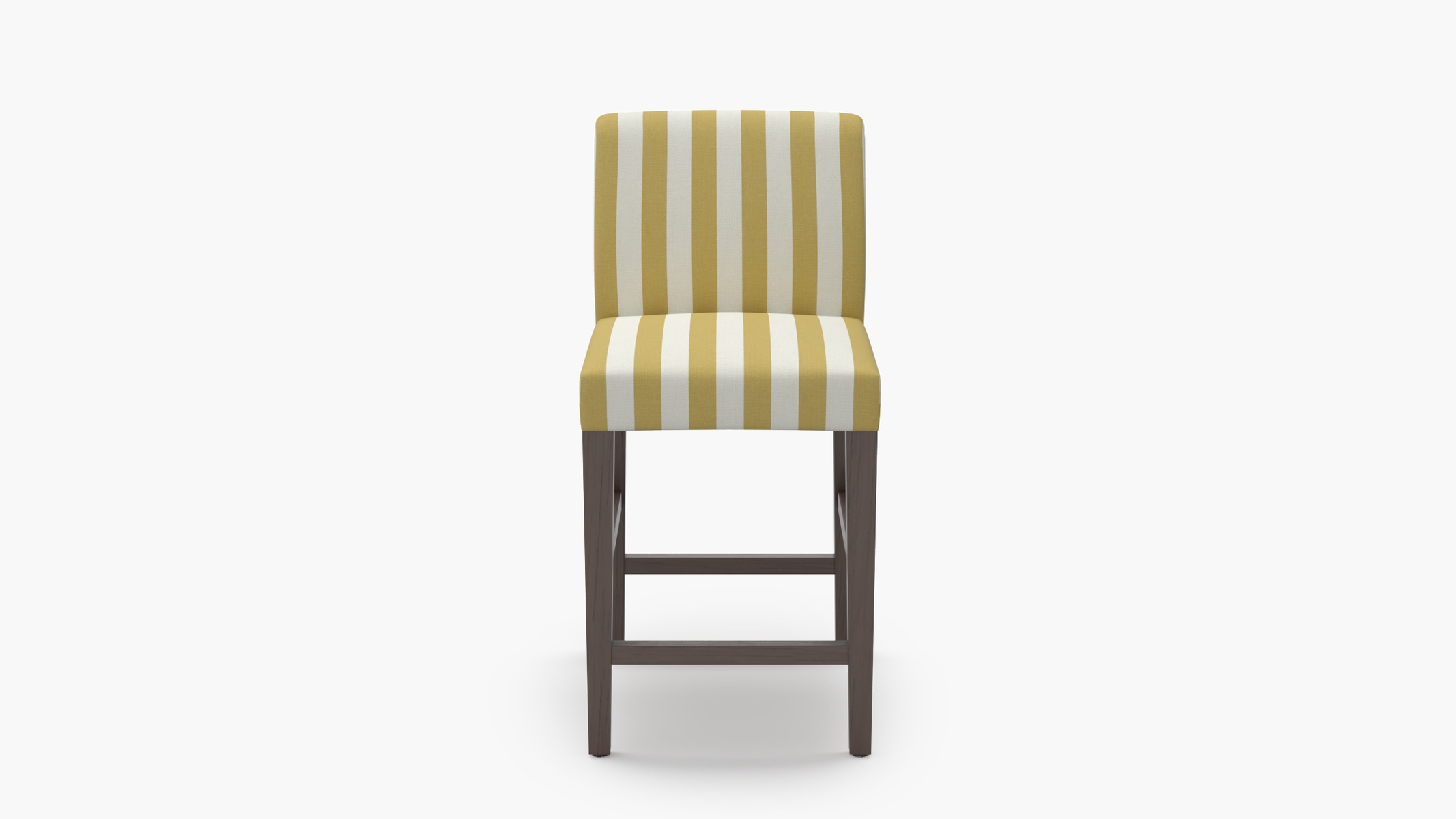 Signature Dining Counter Stool, Citrine Cabana Stripe, Espresso Square Tapered Leg - Image 0
